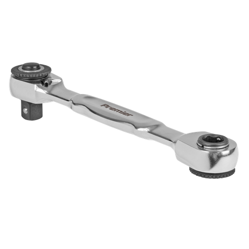Premier Platinum AK6972 Micro Ratchet Bit Driver & Wrench 1/4"Sq & 1/4"Hex Drive