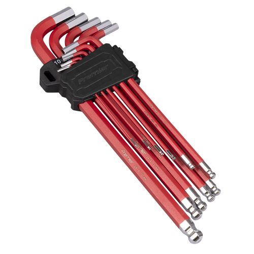 Premier AK7164 Extra-Long Ball-End Hex Key Set 11pc