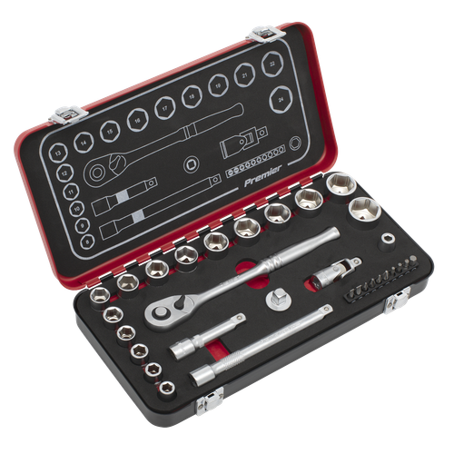 Premier Platinum AK7921 Socket Set 3/8"Sq Drive 31pc