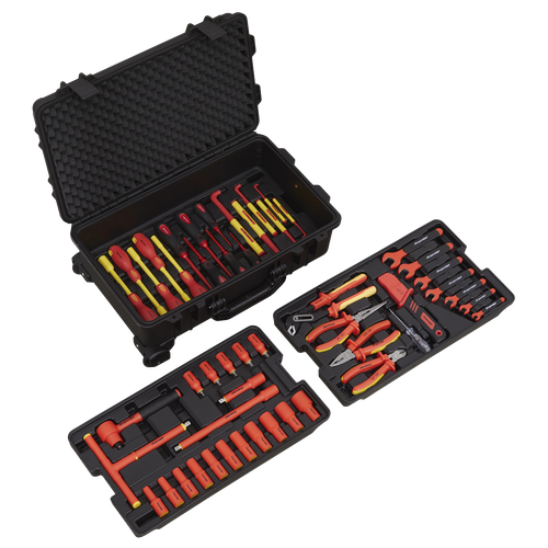 Premier AK7938 Insulated Tool Kit 3/8"Sq Drive 1000V 50pc - VDE Approved