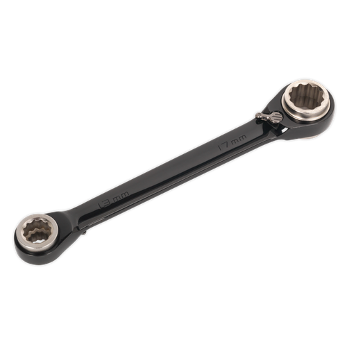 Premier Black AK7979 Premier 4-in-1 Reversible Ratchet Ring Spanner