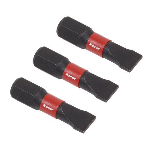 Premier AK8203 Slotted Impact Power Tool Bits 6.5 x 25mm 3pc