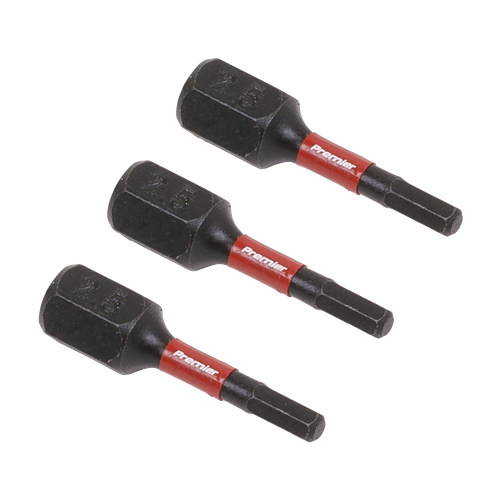 Premier AK8210 Hex Impact Power Tool Bits 2.5 x 25mm 3pc