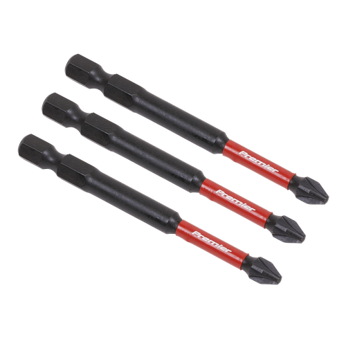 Premier AK8258 Pozi Impact Power Tool Bits #2 x 75mm 3pc