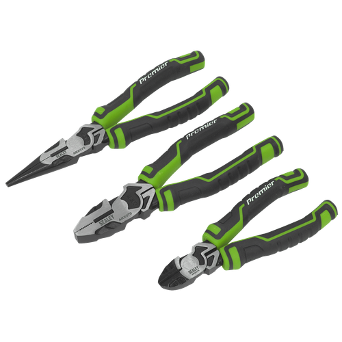 Premier AK8376HV High Leverage Pliers Set 3pc - Green