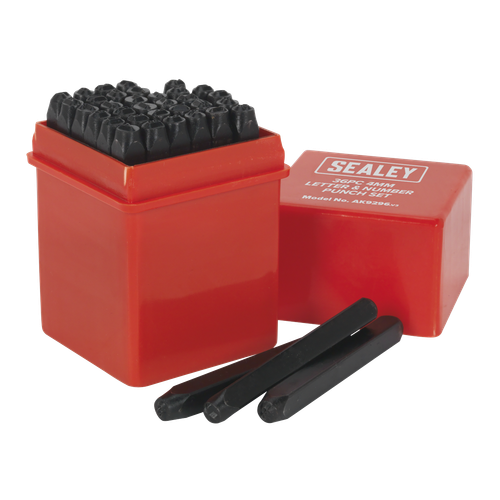 Sealey AK9296 Letter & Number Punch Set 4mm 36pc