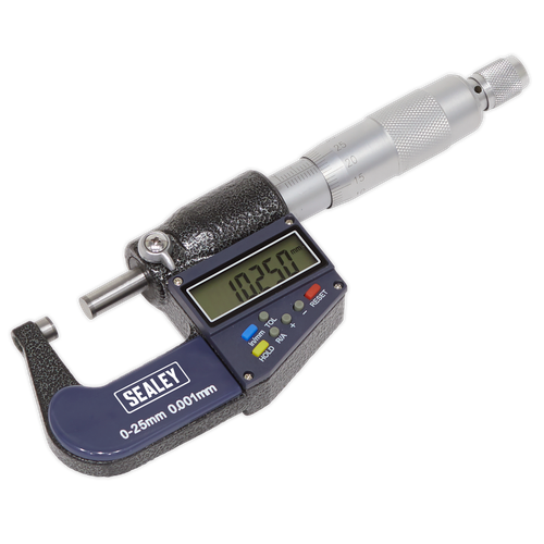Sealey AK9635D Digital External Micrometer 0-25mm(0-1")