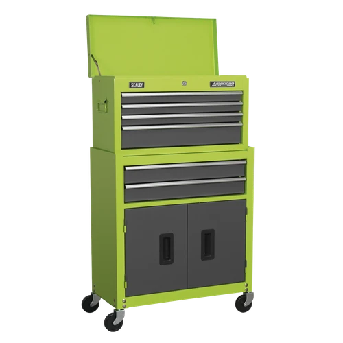 American Pro AP2200BBHV Topchest & Rollcab Combination 6 Drawer - Green/Grey