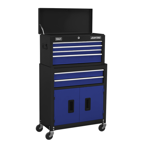 American Pro AP22B Topchest & Rollcab Combination 6 Drawer - Blue