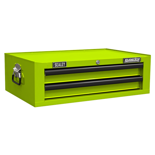 Superline Pro AP26029THV Mid-Box Tool Chest 2 Drawer - Green/Black