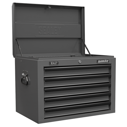 Superline Pro AP26059TG Topchest 5 Drawer - Grey/Black