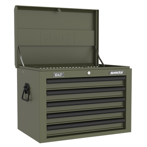Superline Pro AP26059TK Heavy-Duty Topchest 5 Drawer - Khaki
