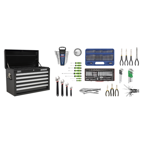 Superline Pro AP33059BCOMBO Topchest 5 Drawer with 139pc Tool Kit - Black