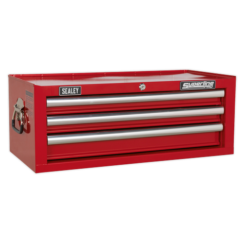 Superline Pro AP33339 Mid-Box Tool Chest 3 Drawer - Red