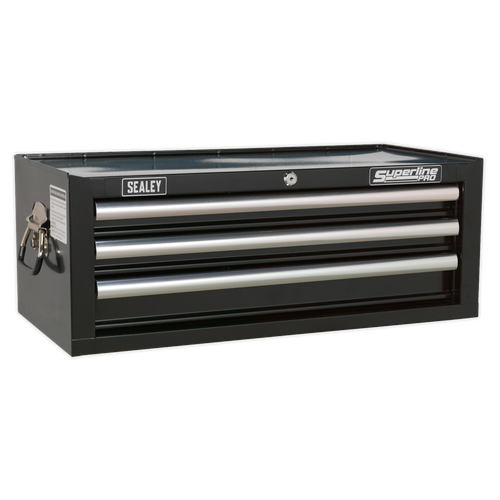 Superline Pro AP33339B Mid-Box Tool Chest 3 Drawer - Black