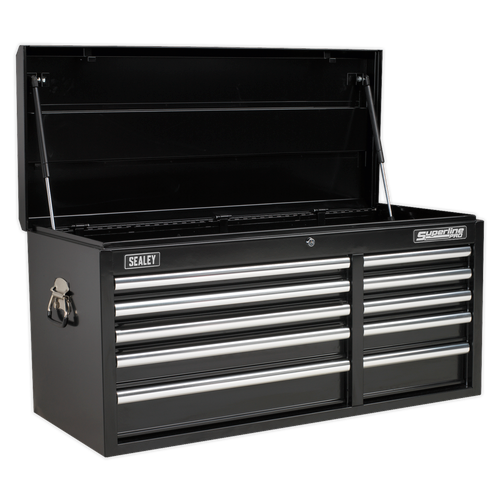 Superline Pro AP41110B Heavy-Duty Topchest 10 Drawer - Black