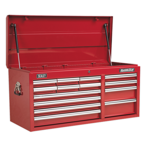 Superline Pro AP41149 Heavy-Duty Topchest 14 Drawer - Red