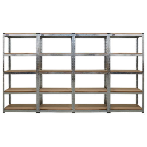 Sealey AP6150GSCOMBO Racking Unit 5 Shelf 150kg Capacity Per Level - Set of 4