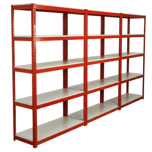 Sealey AP6500COMBO1 Racking Unit with 5 Shelves 500kg Capacity Per Level - Set of 3