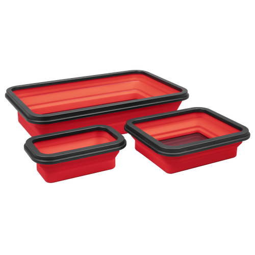 Sealey APCMTS Parts Tray Collapsible Magnetic - Set of 3