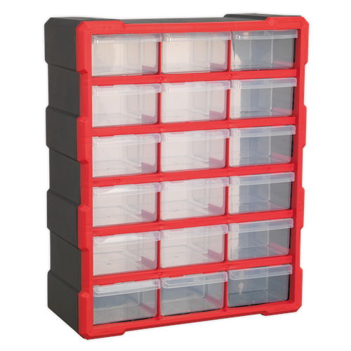 Sealey APDC18R Cabinet Box 18 Drawer - Red/Black