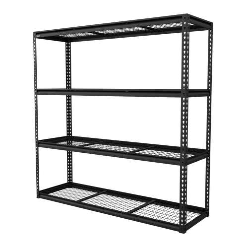 Superline Pro APMR1 Heavy-Duty Modular Racking Unit with 4 Mesh Shelves 300kg Capacity Per Level