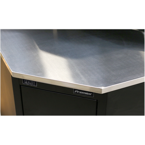 Premier APMS19 Stainless Steel Corner Worktop 930mm