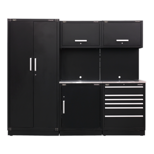 Premier APMSCOMBO1SS Storage System with Stainless Worktop 2.48m
