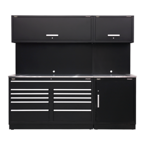 Premier APMSCOMBO4SS Storage System with Stainless Worktop 2.33m