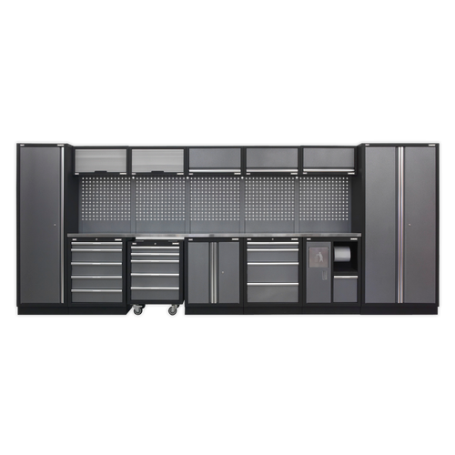 Superline Pro APMSSTACK01SS Storage System with Stainless Worktop 4.92m