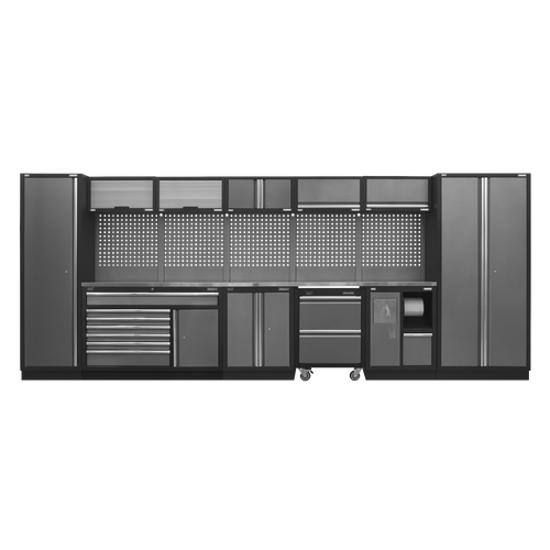 Superline Pro APMSSTACK15SS Storage System with Stainless Worktop 4.92m