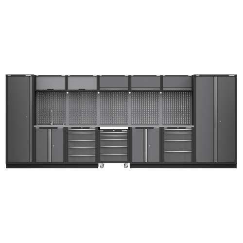 Superline Pro APMSSTACK17SS Storage System with Stainless Worktop 4.92m
