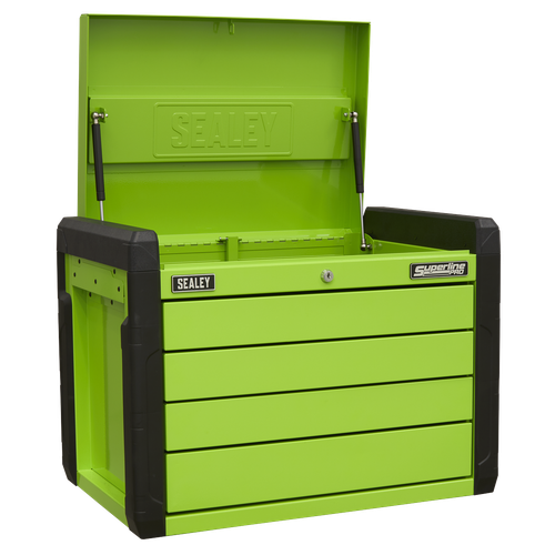 Superline Pro APPD4G Push-to-Open Topchest 4 Drawer - Green