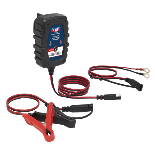 Sealey AUTOCHARGE100HF 6/12V Compact Smart Trickle Charger & Maintainer 1A