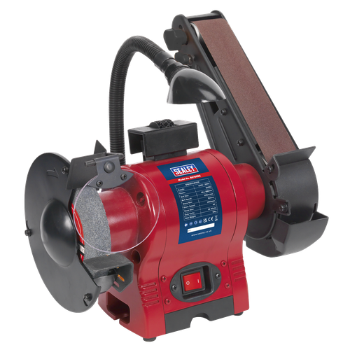 Sealey BG150BS 150mm Bench Grinder with 50mm Belt Sander & Worklight 250W/230V