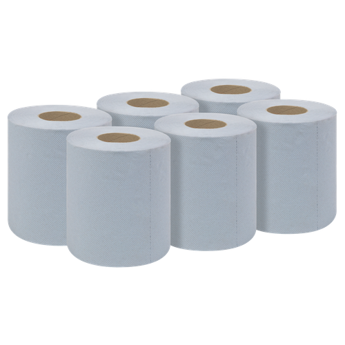 Sealey BLU60 2-Ply Embossed Blue Paper Roll 60m - Pack of 6