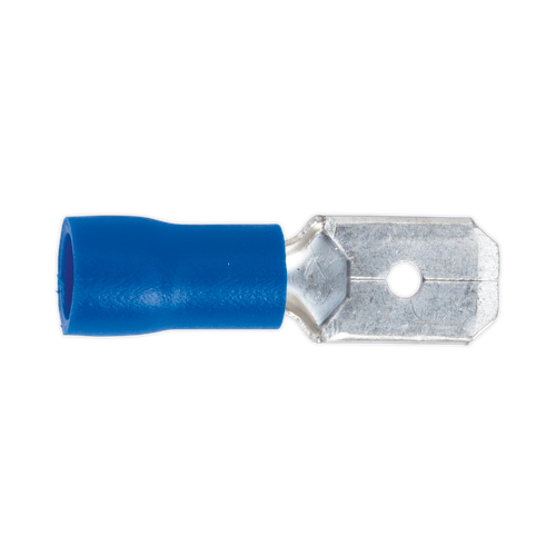 Sealey BT21 Push-On Male Terminal 6.3mm, Blue - Pack of 100