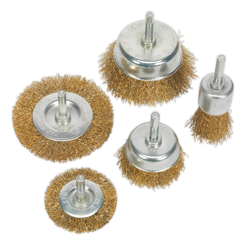 Sealey BWBS05 Crimped Wire Brush Set 5pc