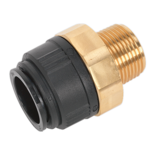 John Guest CAS28BSA Brass Straight Adaptor 28mm x 1"BSPT