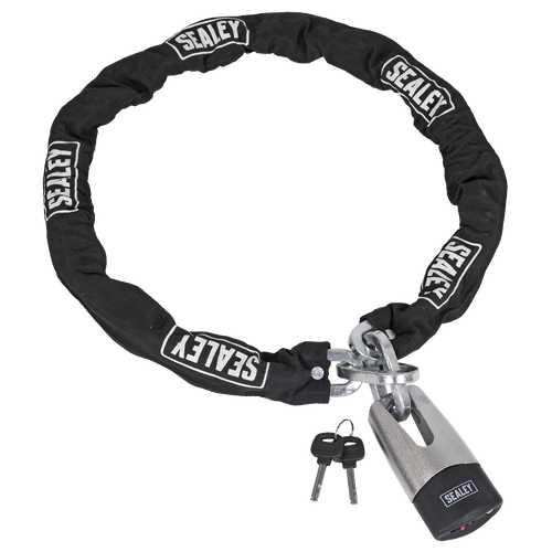 Sealey CLA109DL Motorcycle Chain & Disc Lock 10.5 x 10.5 x 1500mm 4* ART Approved