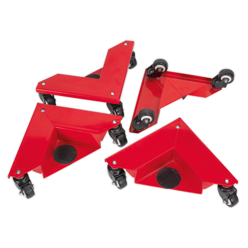 Sealey CM4 Corner Transport Dollies 150kg Capacity - Set of 4