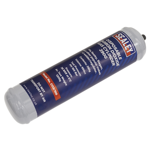 Sealey CO2/100 Disposable Carbon Dioxide Gas Cylinder 390g
