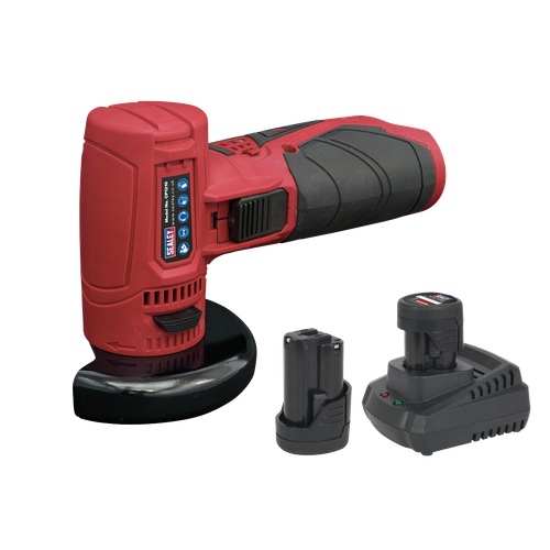 Sealey CP1210KIT SV12 Series 75mm Cordless Angle Grinder Kit 12V 2Ah - 2 Batteries