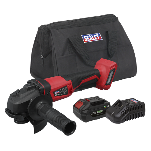 Sealey CP20VAGBKIT1 SV20 Series 115mm Cordless Angle Grinder Kit 20V 4Ah