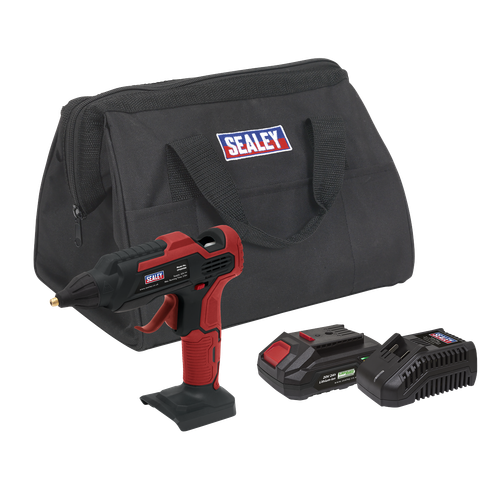 Sealey CP20VGGKIT1 SV20 Series Cordless Glue Gun Kit 20V 2Ah