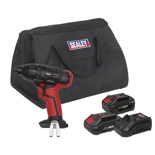 Sealey CP20VIDKIT SV20 Series 1/4"Hex Drive Cordless Impact Driver 20V - 2 Batteries