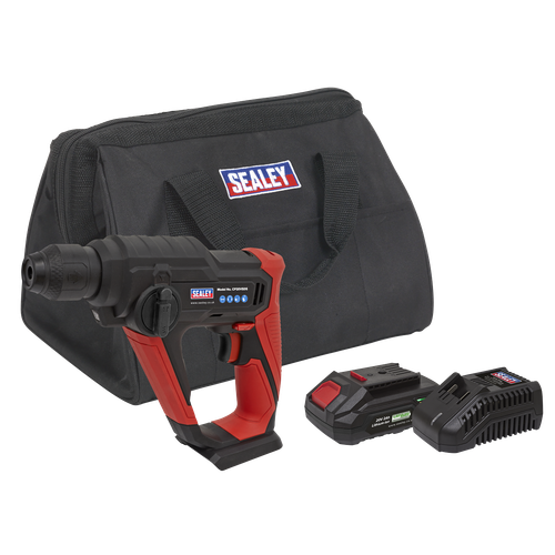 Sealey CP20VSDSKIT1 SV20 Series SDS Plus Cordless Rotary Hammer Drill Kit 20V 2Ah