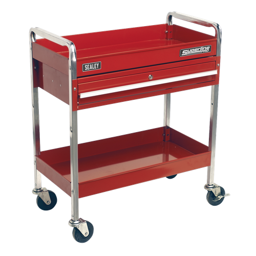 Superline Pro CX101D Heavy-Duty Trolley with Lockable Drawer 2-Level