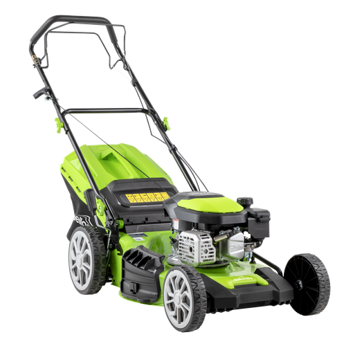 Dellonda DG102 Self-Propelled Petrol Lawnmower Grass Cutter with Height Adjustment & Grass Bag 170cc 20"/51cm 4-Stroke Engine
