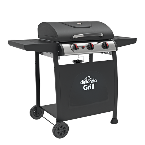 Dellonda DG14 3 Burner Gas BBQ Grill with Piezo Ignition & Thermometer